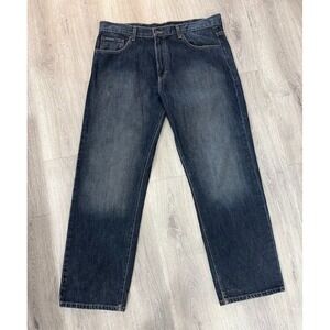 Calvin Klein Jeans Mens 36x32 Gray Relaxed Straight Denim Pants Casual Comfort